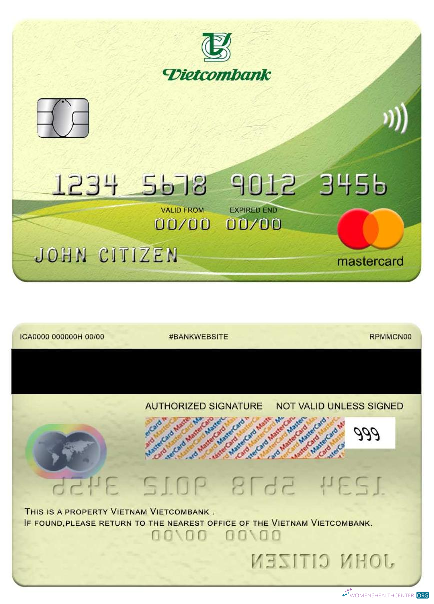 Download Vietnam Vietcombank mastercard Photoshop template